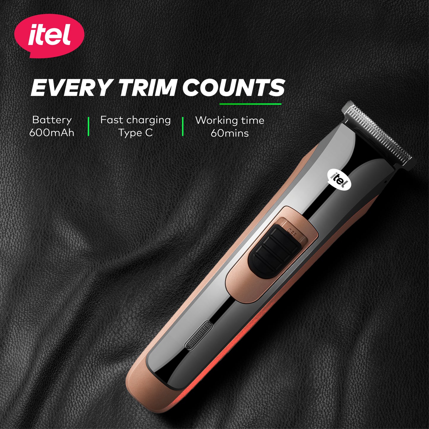 ITR- 13 Trimmer 60 min Runtime 4 Length Settings