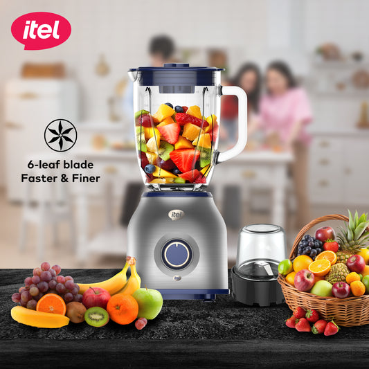 itel 800W 1.8 Litres 2 In 1 M3 Blender (IESA-003) - Blue