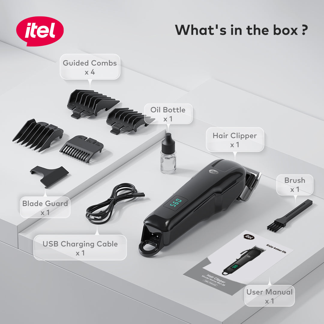 itel IHC-33 Classic 2-Hair Clipper IHC-33 Sharp Cut & Digital Display
