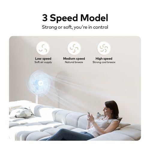 itel 16 Inch Electric Fan 3 Speed Powerful Airflow Elegant Design- IF-AC16L