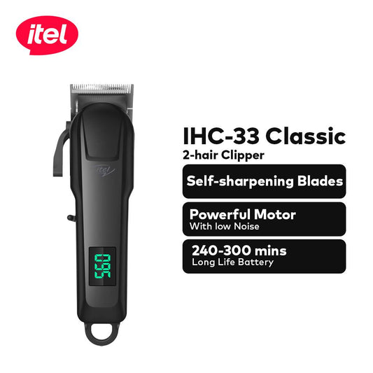 itel IHC-33 Classic 2-Hair Clipper IHC-33 Sharp Cut &amp; Digital Display