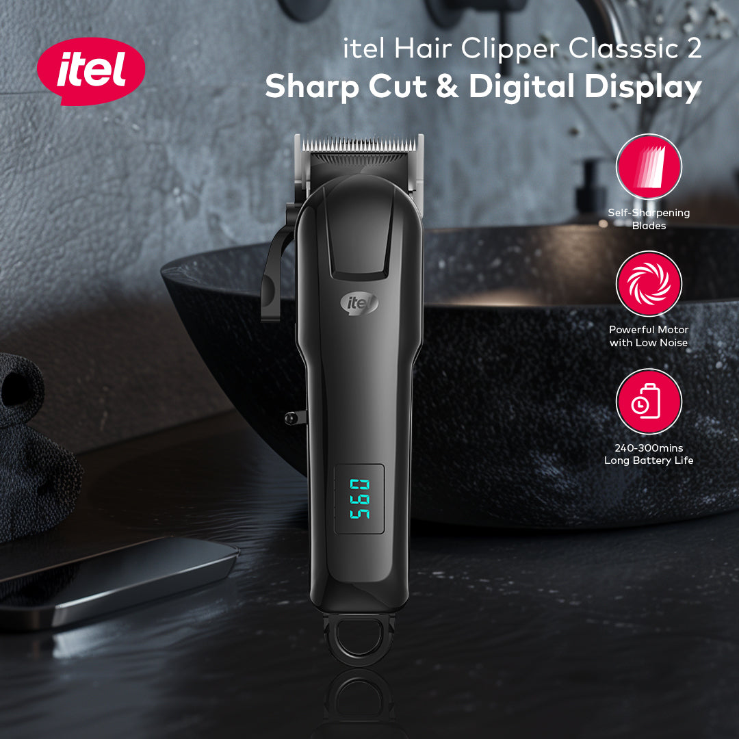 itel IHC-33 Classic 2-Hair Clipper IHC-33 Sharp Cut &amp; Digital Display